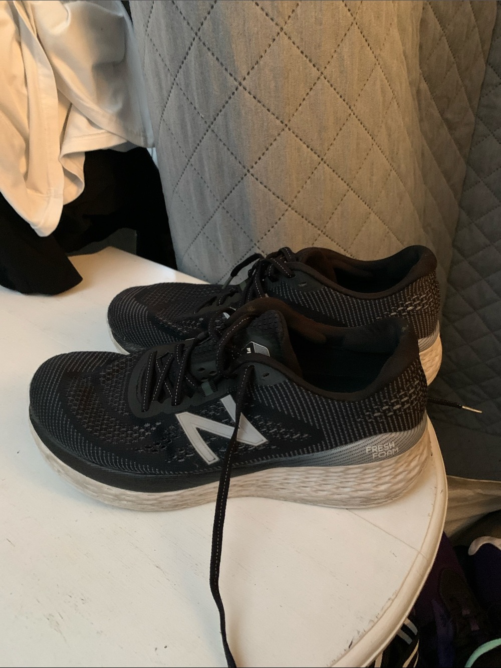 New Balance Black and White Women's Running Shoes - Fresh Foam